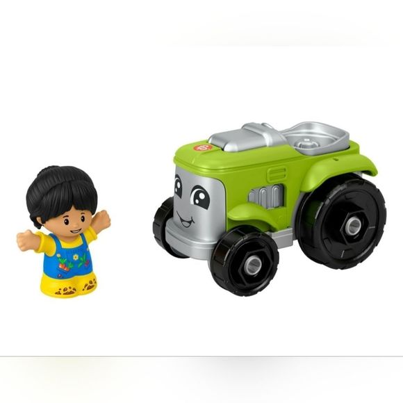 🎉 VEGAN DAIRY FARMERS FISHER PRICE Tractors Girl & Boy Green Farm Machin - Picture 6 of 6